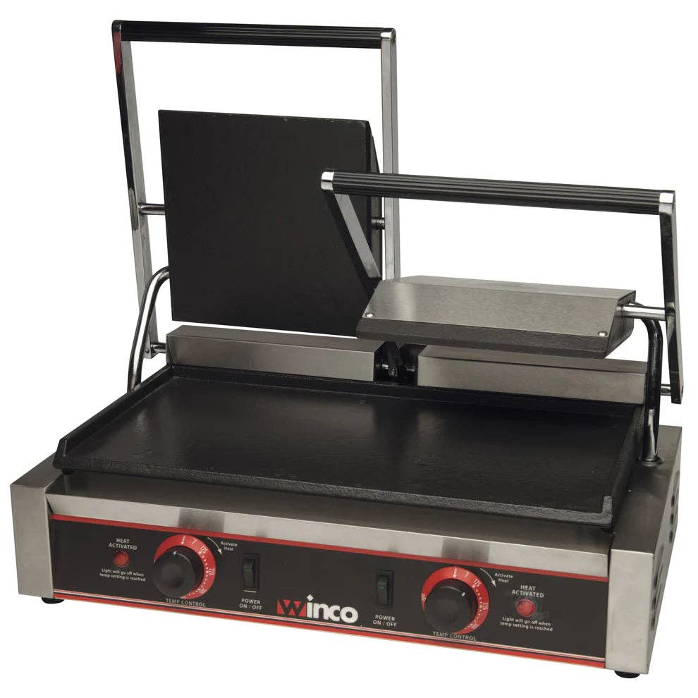 EcoQuality - ESG-1/2, 120V 14" e 9" Piastra Liscia Singola/Doppia per Panini: Singolo