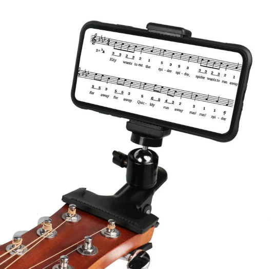 Supporto a clip per telefono e chitarra