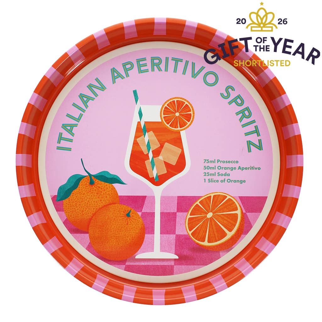 Rex B2B - Europe - Vassoio rotondo in metallo - Aperitivo Spritz