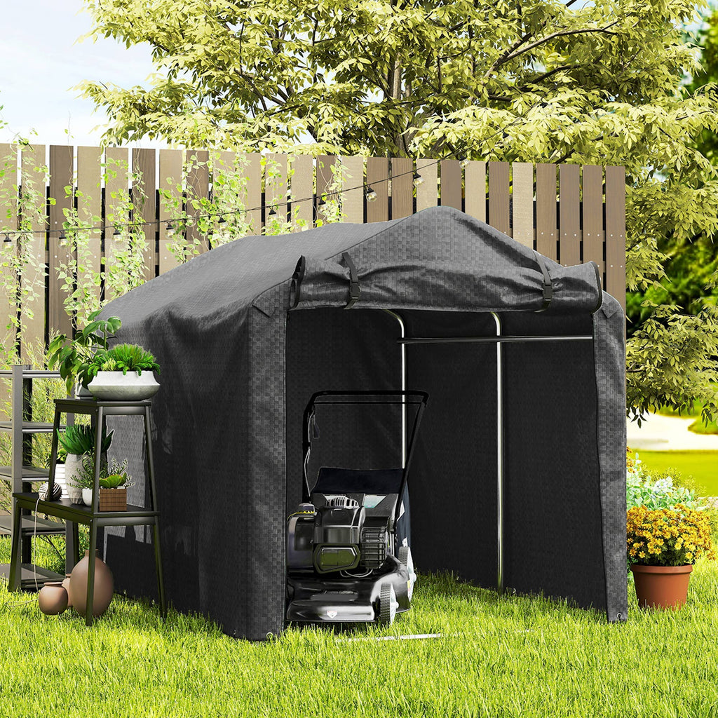 MH Handel GmbH - Waterproof Garage Tent with Door: Black / 220L x 157W x 165H cm