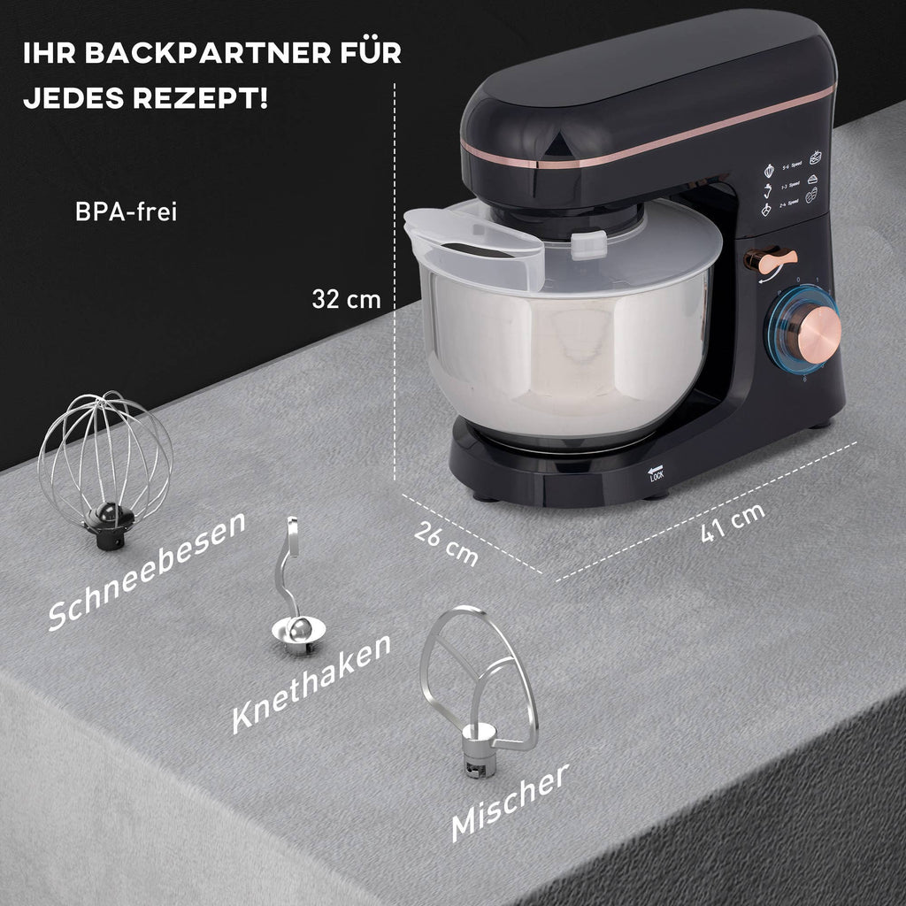 MH Handel GmbH - Blender, food processor, electric whisk, 6 speeds, black: Black / 41 cm x 26 cm x 32 cm