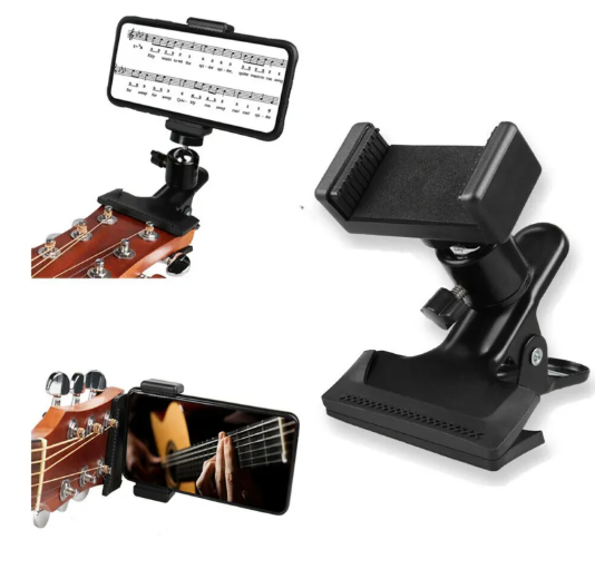 Supporto a clip per telefono e chitarra