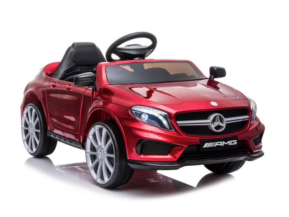 SchnappFreude - Auto elettrica per bambini Mercedes AMG GLA 45 con licenza: Rot