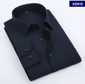 Men's Long-Sleeve Dress Shirt - Business, Casual, Korean Style, Multiple Colors